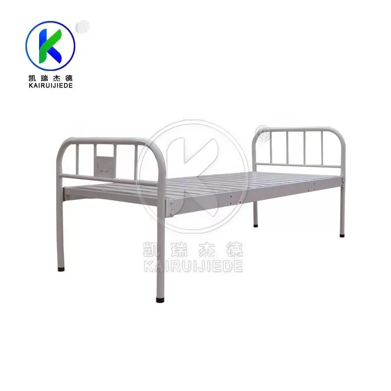 JDC14-01 Flat hospital bed with iron spray coated head&foot board