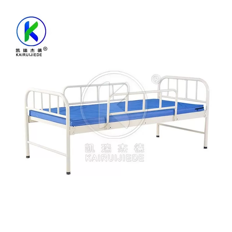 JDC14-01 Flat hospital bed with iron spray coated head&foot board