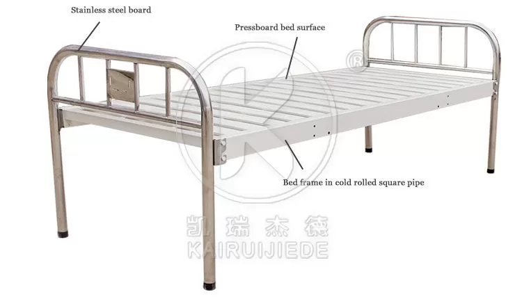 JDC13-01 Flat hospital bed with stainless steel head&foot board