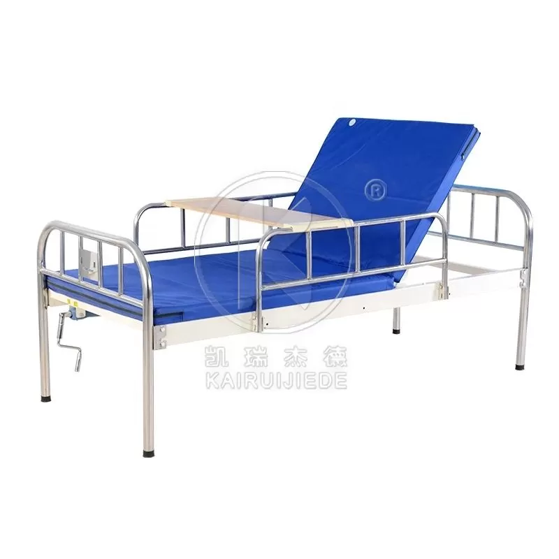 JDC-J04 Simple manual 1 function hospital bed with stainless steel head&foot board