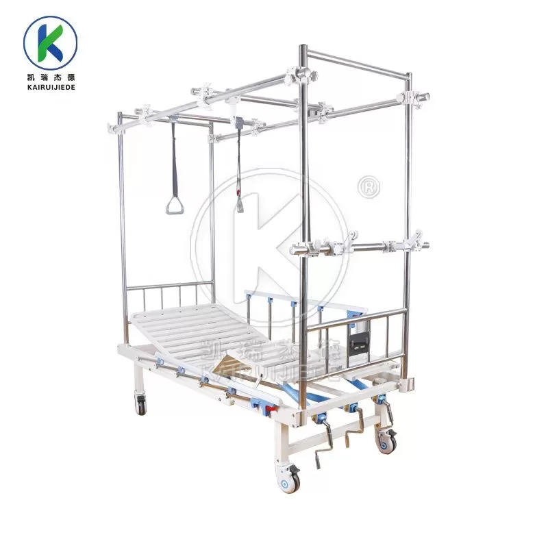 JDC15-1 Orthopedic traction hospital bed with stainless steel gantry traction frame