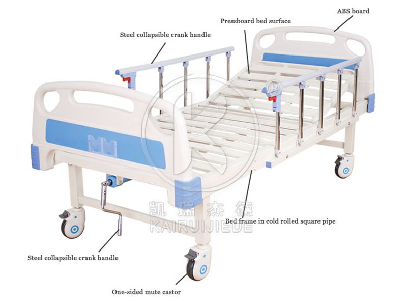 Manual one function hospital bed