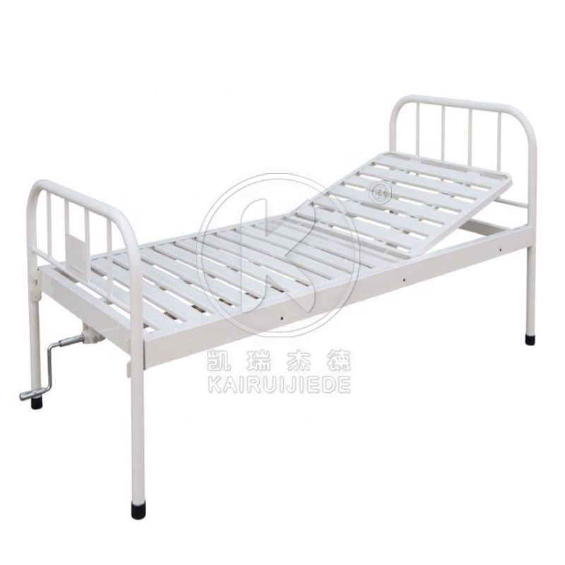 JDC-J03 Simple manual 1 function hospital bed with stainless steel head