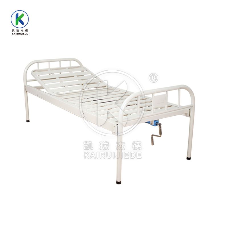 JDC-J03 Simple manual 1 function hospital bed with stainless steel head