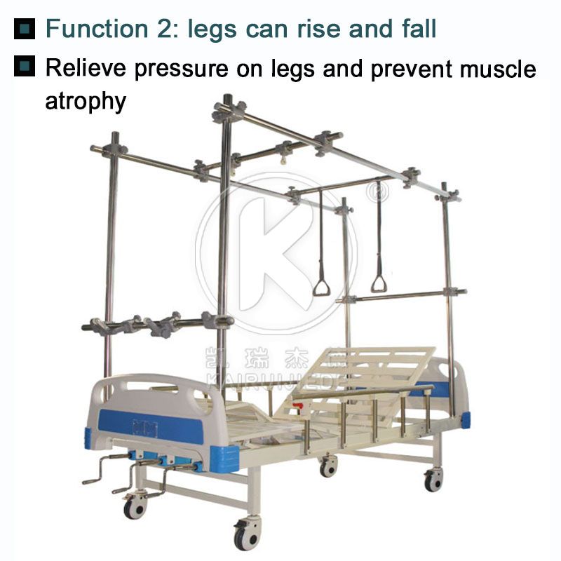 JDC15-1 Orthopedic traction hospital bed with stainless steel gantry traction frame