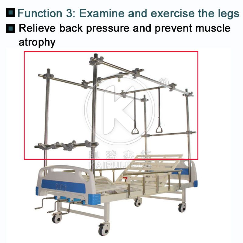 JDC15-1 Orthopedic traction hospital bed with stainless steel gantry traction frame